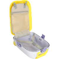 Dětský cestovní kufr na kolečkách/příruční zavazadlo - žlutý