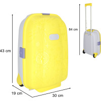 Dětský cestovní kufr na kolečkách/příruční zavazadlo - žlutý