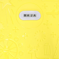 Dětský cestovní kufr na kolečkách/příruční zavazadlo - žlutý