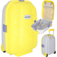 Dětský cestovní kufr na kolečkách/příruční zavazadlo - žlutý