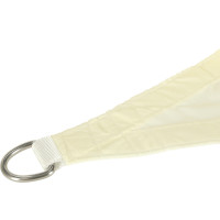 Ochranná trojúhelníková stínící plachta proti slunci LUARO - 4x4x4 m - béžová