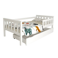 Dětská postel z masivu borovice FRANK - 200x90 cm - bílá