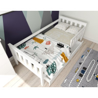 Dětská postel z masivu borovice FRANK - 200x90 cm - bílá