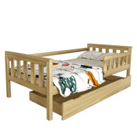 Dětská postel z masivu borovice FRANK - 200x90 cm - přírodní