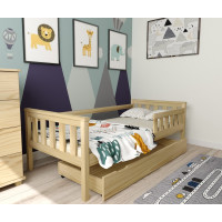 Dětská postel z masivu borovice FRANK - 200x90 cm - přírodní