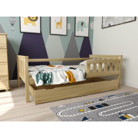 Dětská postel z masivu borovice FRANK - 200x90 cm - přírodní