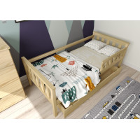 Dětská postel z masivu borovice FRANK - 200x90 cm - přírodní