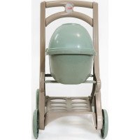 DOLONI Kočárek pro panenky Pipe EKO zelenobéžový