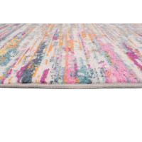Kusový koberec AZUR static - šedý/růžový/modrý, 80x150 cm