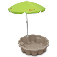 DOLONI Pískoviště Květina EKO béžová se slunečníkem