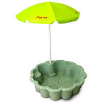 DOLONI Pískoviště Květina EKO zelená se slunečníkem