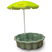 DOLONI Pískoviště Květina EKO zelená se slunečníkem