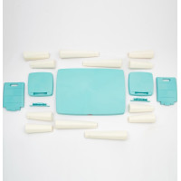 DOLONI Plastový stolek s židlemi modro-bílý