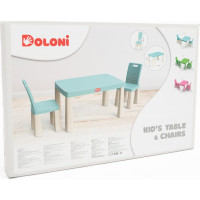 DOLONI Plastový stolek s židlemi modro-bílý