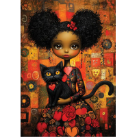 ANATOLIAN Puzzle Černá kočka 500 dílků