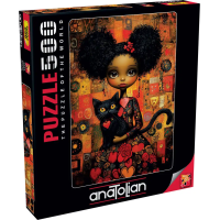 ANATOLIAN Puzzle Černá kočka 500 dílků