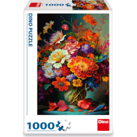 DINO Puzzle Květiny ve váze 1000 dílků