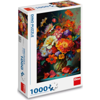 DINO Puzzle Květiny ve váze 1000 dílků