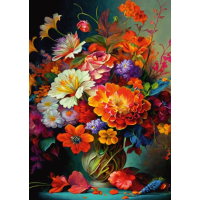 DINO Puzzle Květiny ve váze 1000 dílků