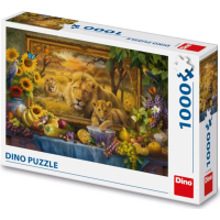 DINO Puzzle Z obrazu: Lvi 1000 dílků