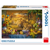 DINO Puzzle Z obrazu: Lvi 1000 dílků