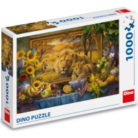 DINO Puzzle Z obrazu: Lvi 1000 dílků