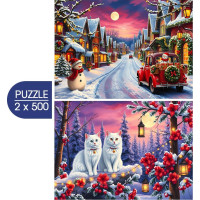 BLUEBIRD Puzzle Připraveni na Vánoce 2x500 dílků