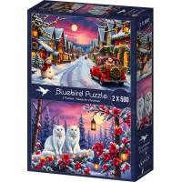 BLUEBIRD Puzzle Připraveni na Vánoce 2x500 dílků