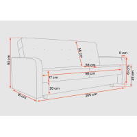 Rozkládací pohovka BRESCIA 202 (více variant)