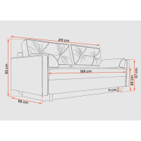 Rozkládací pohovka MONZA 216 (více variant)