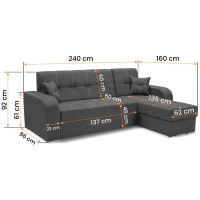 Rohová sedací souprava SOLUŇ (více variant)