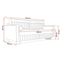 Rozkládací pohovka BERGAMO 213 (více variant)