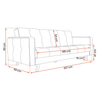 Rozkládací pohovka LISABON 227 (více variant)
