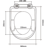 Aqualine VITO WC sedátko, Soft Close, Easy Take, bílá PCS105