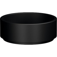Kerasan OKE keramické umyvadlo na desku, Ø 40cm, černá mat 554131