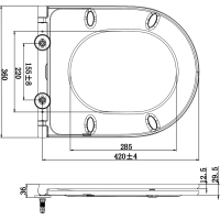 Sapho PACO WC sedátko, SLIM, Soft Close, Easy Take, bílá PCS1014
