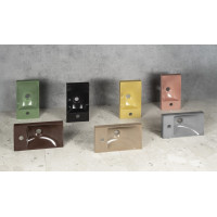 Sapho AGOS betonové umývátko 40x22cm, levé/pravé, růžová pololesk AS40021