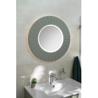 Sapho LUMIRO STRIP kulaté zrcadlo s LED osvětlením v rámu ø 75cm, verde LR750-4444S