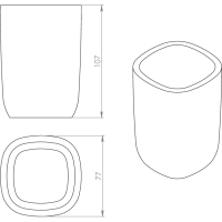 Gedy YLENIA sklenka na postavení, bílá YL9802