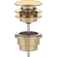 Sapho Umyvadlová výpust 5/4“, click-clack, velká zátka, 10-65mm, zlato mat CV100219