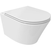 Sapho PACO SHORT závěsná WC mísa, Rimless, 36x47, 5cm, bílá PZ1012SH