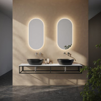 Sapho SKA konzole pod umyvadlo/desku 180x22x51cm, černá mat SKA880