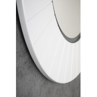 Sapho LUMIRO STRIP kulaté zrcadlo s LED osvětlením v rámu ø 75cm, bílá mat LR750-3131S