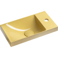 Sapho AGOS betonové umývátko 40x22cm, levé/pravé, žlutá pololesk AS40022