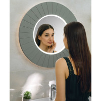 Sapho LUMIRO STRIP kulaté zrcadlo s LED osvětlením v rámu ø 75cm, verde LR750-4444S