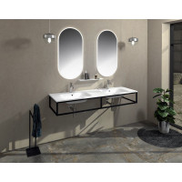 Sapho SKA konzole pod umyvadlo/desku 180x22x51cm, černá mat SKA880