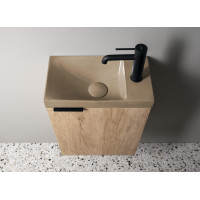 Sapho AGOS betonové umývátko 40x22cm, levé/pravé, písková pololesk AS40014