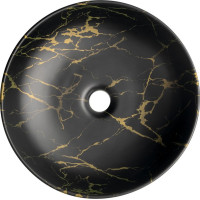 Sapho RONDANE keramické umyvadlo na desku Ø 41cm, portoro mramor AR435PT