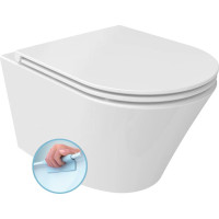 Sapho PACO SHORT závěsná WC mísa, Rimless, 36x47, 5cm, bílá PZ1012SH