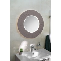 Sapho LUMIRO STRIP kulaté zrcadlo s LED osvětlením v rámu ø 75cm, agila LR750-4343S